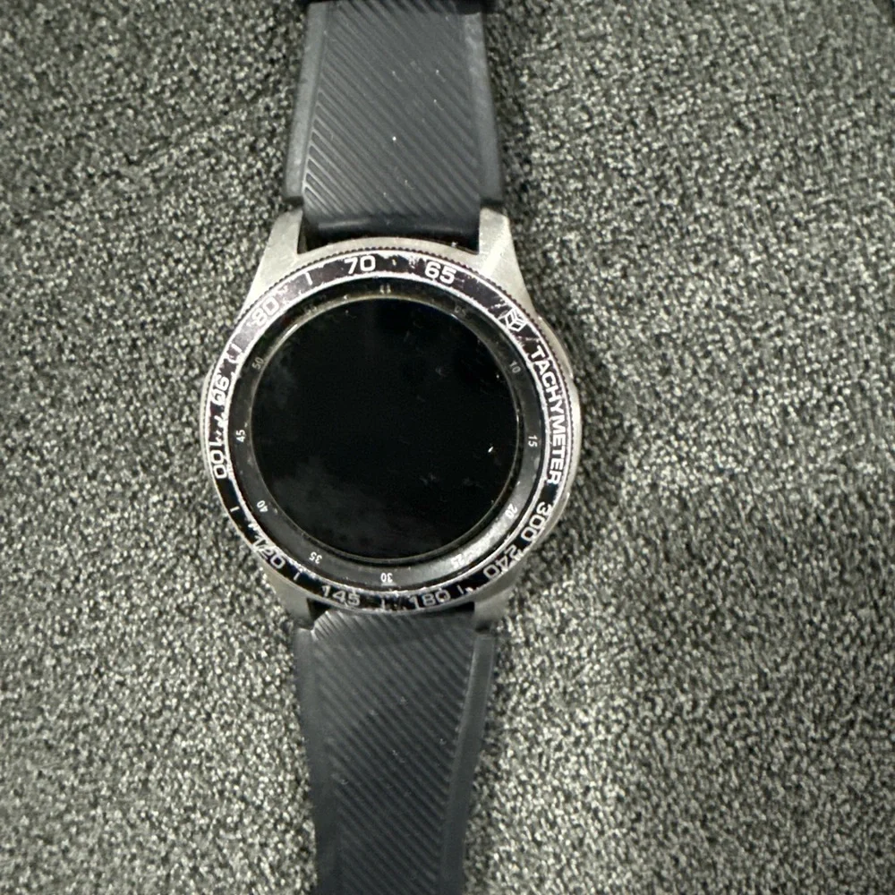 Samsung Black Smartwatch with Minimalist Design